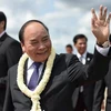 Le PM Nguyen Xuan Phuc est arrivé au Cambodge pour participer au 9e Sommet CLV