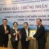 Hô Chi Minh-Ville: remise de la licence d’investissement à deux projets étrangers