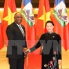 Entretien entre la présidente de l’AN du Vietnam et le président du Sénat de la R. d'Haïti