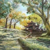 Exposition de peintures sur papier sur Hanoï