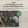 Un journal français fait grand cas des exploits économiques du Vietnam