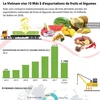 Le Vietnam vise 10 Mds $ d’exportations de fruits et légumes