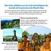 Des sites célèbres sur la carte touristiques du monde de la province de Khanh Hoa