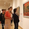 Exposition de peintures de laque poncée du Vietnam en Russie