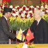 Vietnam-Brunei : entretien entre Nguyen Phu Trong et Haji Hassanal Bolkiah