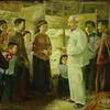 Exposition d’œuvres de plusieurs peintres célèbres sur le Président Ho Chi Minh