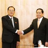Le président du CC du Front de la Patrie reçoit une délégation nord-coréenne