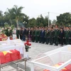 Dien Bien : Inhumation des restes de 15 soldats tombés au Laos