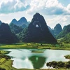 La région de la montagne percée à Cao Bang