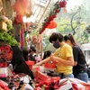 Ho Chi Minh-Ville: Marché tranquille du jour de la Saint-Valentin