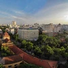 Le bâtiment de l'Agence vietnamienne d'information vu d'en haut