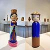 Les poupées japonaises Kokeshi exposées au public vietnamien