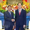 Le président Trân Dai Quang reçoit le chef du bureau présidentiel laotien