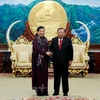 Des dirigeants laotiens reçoivent une délégation de l'AN du Vietnam