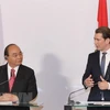 Nguyên Xuân Phuc et Sebastian Kurz à une conférence de presse conjointe