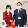 Le président de l’AN Vuong Dinh Hue rencontre la présidente de la Chambre des conseillers du Japon