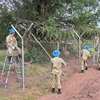 L'Unité de génie militaire N°1 du Vietnam achève la construction d’une clôture de protection à Abu Qussa