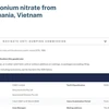L'Australie décide de ne pas imposer de droitssur le nitrate d'ammonium en provenance du Vietnam