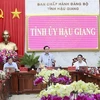 Le président de l'AN travaille avec la Permanence du Comité provincial du Parti de Hau Giang