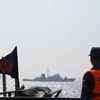La Garde-côte vietnamienne inspecte la zone de pêche commune du golfe du Bac Bô 