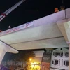 Achèvement de la dernière poutre en béton de l'embranchement aérien Nhon - gare de Hanoï