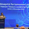 Генеральный директор Standard Chartered Bank Vietnam Мишель Ви выступает на форуме. (Фото: Vietnam+)