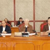 Генеральный секретарь ЦК КПВ и президент Нгуен Фу Чонг выступает на совещании по профилактие и борьбе с COVID-19 (Фото: Чи Зунг-ВИА) 