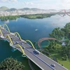 Графический дизайн моста Куалук 1 в провинции Куангнинь (Фото: quangninh.gov.vn) 