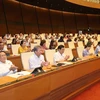 Депутаты на заседании 18 июня в рамках девятой сессии Национального собрания в Ханое. (Фото: ВИА)