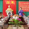 Председатель НС Нгуен Тхи Ким Нган на рабочей сессии. (Фото: ВИА)