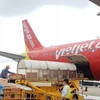 Самолет Vietjet, перевозящий гуманитарные грузы (фото любезно предоставлено Vietjet)