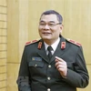 Генерал-майор То Ан Хо, пресс-секретарь Министерства общественной безопасности дает интерьвю ВИА. (Фото: ВИА)