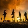 “Дети, танцующие с гонгами” (фото любезно предоставлено фотографом Кхань Фан)
