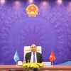 Премьер-министр Нгуен Суан Фук выступает на дебатах СБ ООН из Ханоя (Фото: ВИА)