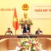 Председатель НС и НИК Нгуен Тхи Ким Нган выступает на заседании. (Фото:ВИА)