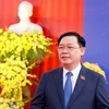 Председатель Национального собрания Выонг Динь Хюэ дал интервью прессе. (Фото: Зоан Тан /ВИА)