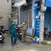 Функциональные силы открыли дежурный пост в переулке 456 Нгуен Ван Конг (третий квартал, район Говап, Хошимин), где находится центр миссионерской секты Возрождения. (Фото: Хонг Жанг/ВИА)