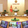 Премьер-министр Фам Минь Тьинь выступил для заключения майского очередного заседания правительства. (Фото: ВИА)