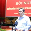 Премьер-министр Фам Минь Тьинь выступает на конференции. (Фото: Чонг Дык/ВИА)