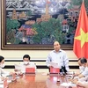 Президент страны Нгуен Суан Фук, глава Руководящего комитета проекта, провел рабочее заседание. (Фото: ВИА)