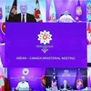 Министры иностранных дел стран приняли участие во встрече министров иностранных дел Канады и АСЕАН в онлайн-форме. (Фото: ВИА)