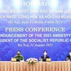 Пресс-конференция, посвященная объявлению решения президента об амнистии 31 августа (Фото: ВИА)