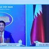 Заместитель министра иностранных дел Вьетнама Фам Куанг Хиеу и генеральный секретарь министерства иностранных дел Катара Ахмад Хассен аль-Хаммади проводят онлайн-переговоры 15 сентября. (Фото: ВИА)