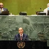 Президент Нгуен Суан Фук выступает на общих прениях 76-й сессии Генеральной Ассамблеи Организации Объединенных Наций. (Фото: ВИА)