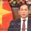 Министр иностранных дел Вьетнама Буй Тхань Шон выступает с речью на Международной конференции по цифровой дипломатии (ICDD) 2021, проводимой онлайн в Индонезии 16 ноября. (Фото: ВИА)