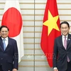 Премьер-министр Вьетнама Фам Минь Тьинь и премьер-министр Японии Кишида Фумио. (Фото: Зыонг Жанг/ВИА)