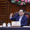 Заседание председательствовал премьер-министр Фам Минь Тьинь. (Фото: Зыонг Жанг/ВИА)