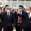 Церемония прощания с президентом Нгуен Суан Фуком в международном аэропорту Пучентонг. (Фото: ВИА)