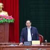 Премьер-министр Фам Минь Тьинь выступает на совещании. (Фото: ВИА)