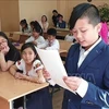 Дети вьетнамцев на Украине на уроке вьетнамского языка (Фото: ВИА) 